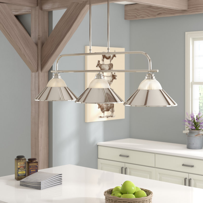 Laurel Foundry Modern Farmhouse Clayton 3 Light Pool Table Linear